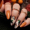 thumbnail image 4 of FSTDelivery Nail Stuff for Beginners, Leaves Orange Wearable Nail Art Nails, DIY Nails at Home, Nail Supplies, Christmas Birthday Gifts for Women, 4 of 9