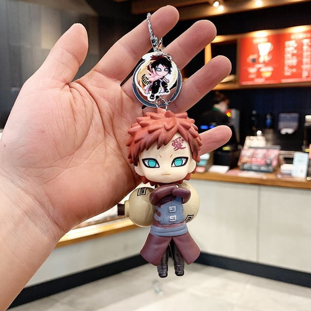 LLavero de juguete de Anime Naruto, personaje de dibujos animados, Sasuke, Itachi, Sakura, Jiraiya, Kakashi, Gaara, colgante de PVC, regalo de cumpleaños para niños Fivean Figuras de anime