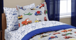 Mainstays Kids Transportation Bed in a Bag Coordinating Bedding Set