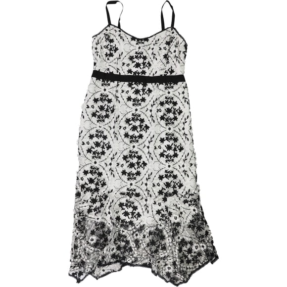Vestido Nanette Lepore Vestido ajustado y acampanado de malla Floral multicolor 10