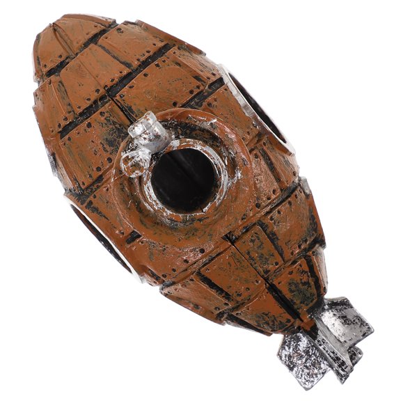 ETEREAUTY Coffee Resin Fish Decoration Submarine Ornament for Aquarium Landscaping, 1 Piece