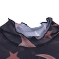 thumbnail image 5 of Lnzyyephy Women' s See-through Tee Tops Transparent Moon Star Print Short Sleeve Ruffle Casual T-shirt, 5 of 5