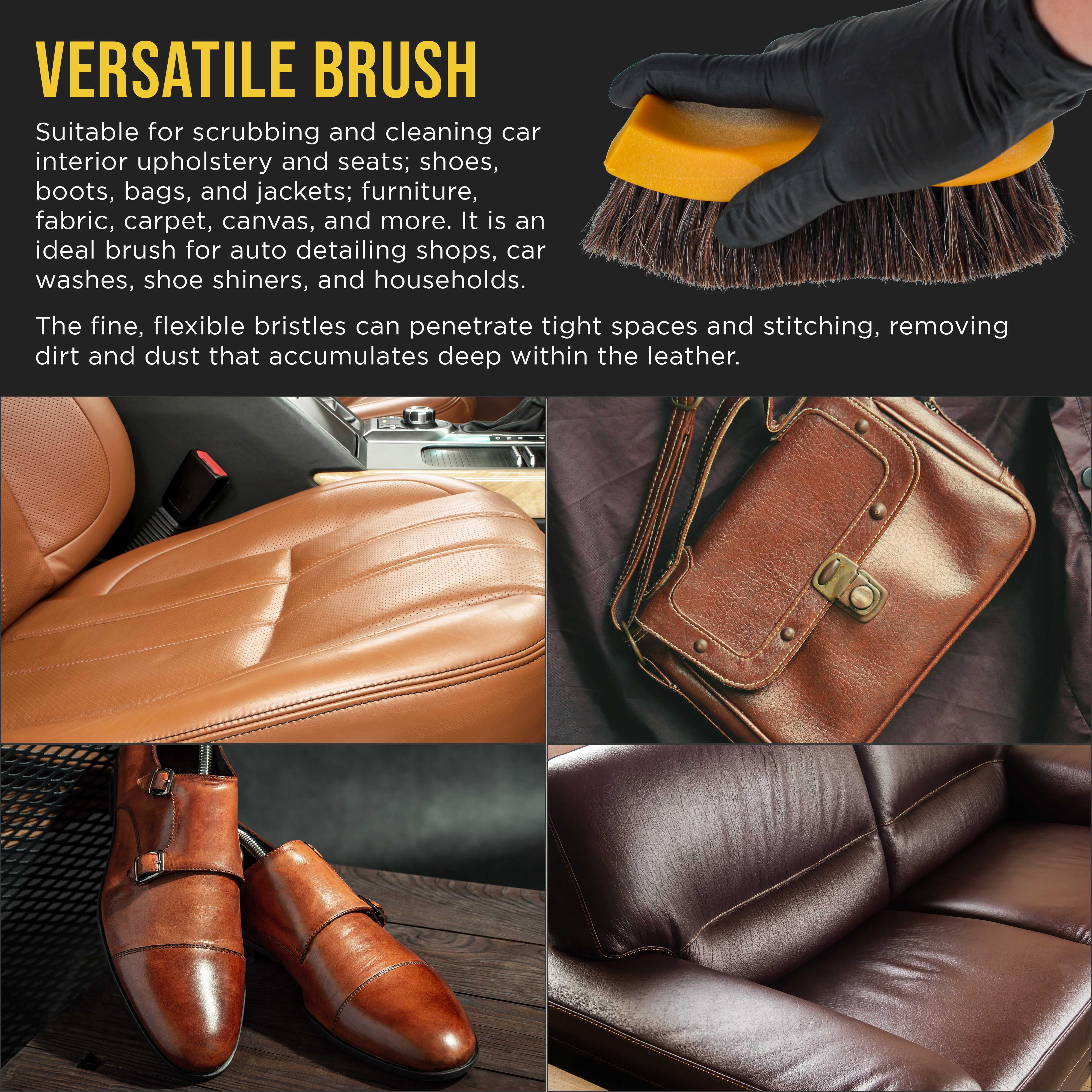 Long Bristle Horse Hair Leather Cleaning Brush – Shine Guys - View #5