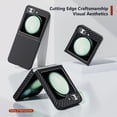 thumbnail image 6 of Aramid Fiber Case for Samsung Galaxy Z Flip 5 Case Aramid Fiber Thin Fit Slim Minimalist 6 FT Military Grade Drop Protection Case with Wireless Charging, Black, 6 of 6