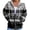 Gray, variant on Women's Zip Up Hooded Jacket V Neck Fashion Printed Casual Hooded Zip Up Jacket with Pockets Loose Casual Fall Fashion Sweatshirt Outerwear