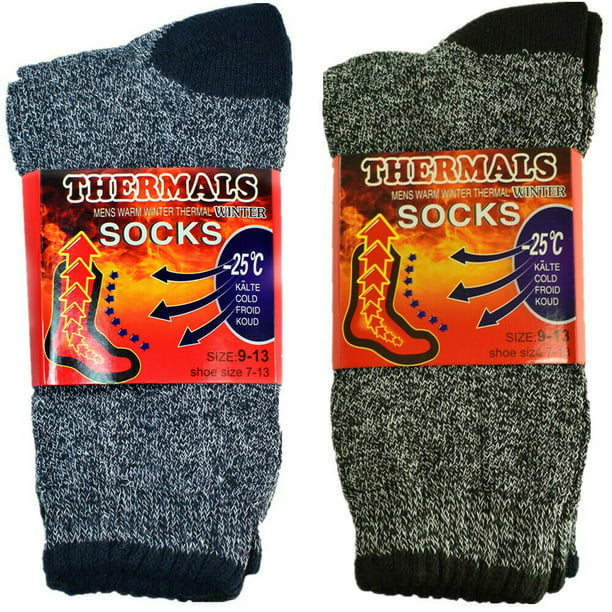 goyoma - Mens Heated Thermal 3 Pack Winter Socks Thermal Sox Boot Size ...