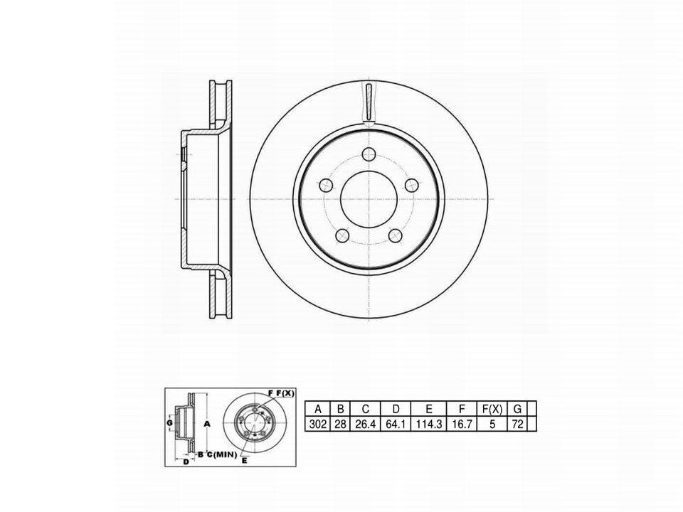 Winstop Brake Rotor, Front WS246862, Jeep Liberty 2013-2008