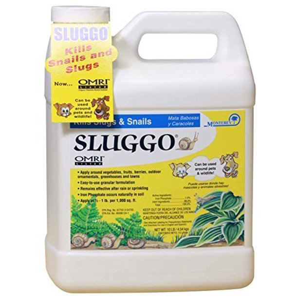 Monterey Sluggo Snail Bait Wildlife and Pet Safe Slug Killer 10 Lb