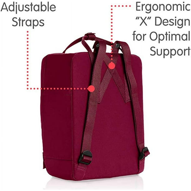 Mochila mediana Fjallraven Kanken burdeos kaili Sencillez Bodega Aurrera en linea