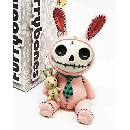 Furrybones Exclusive Voodoo Pink Bunny Rabbit Skeleton Monster Ornament Figurine