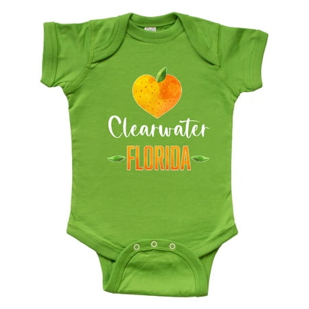 

Inktastic Clearwater Florida Orange in Heart Gift Baby Boy or Baby Girl Bodysuit