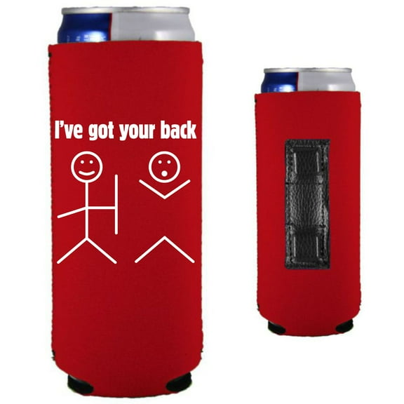 I've Got Your Back Magnetic Slim Can Coolie (Red)