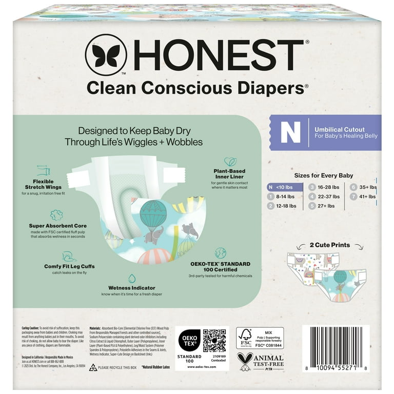 The Honest Company Clean Conscious Diapers® Up to 100% Leak
