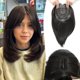 thumbnail image 1 of Topper de pelo Megito de 30 cm con clip sintético para mujer, color negro, 1 of 6