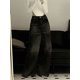 thumbnail image 4 of HOUZHOU-pantalones vaqueros de pierna ancha para mujer, Vaqueros holgados de estilo Vintage, estilo coreano, Hip Hop, Grunge Y2k, 4 of 5