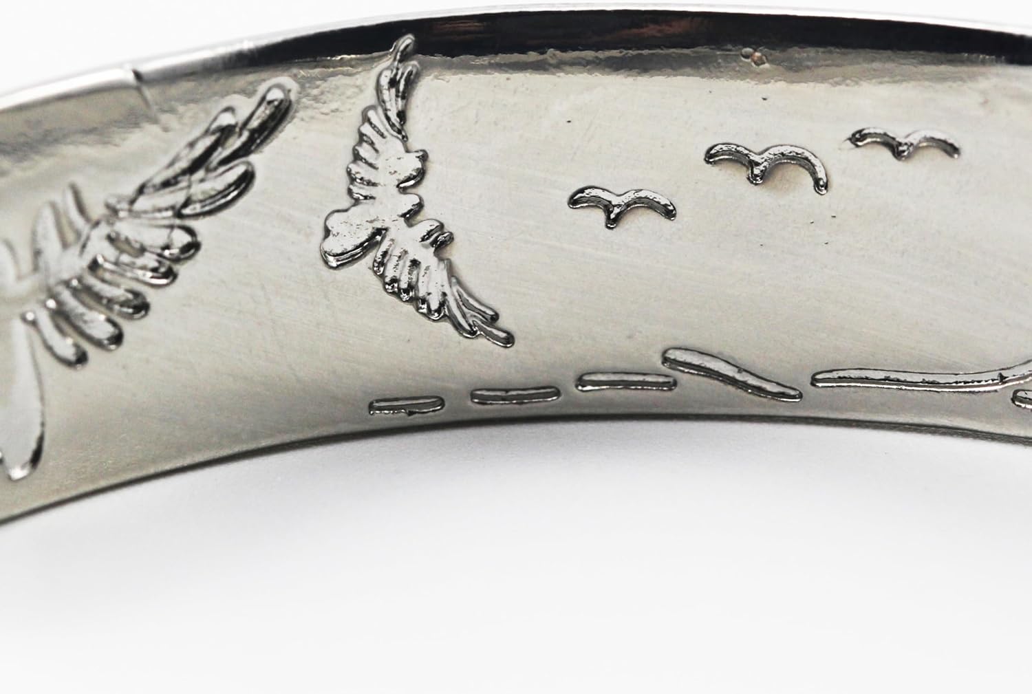 Leander S999 Antique Silver Plated Wide Feather Cuff Bracelet For Men Women Adjustable Retro Twisted Feathers Bracelets Gift Jewelry