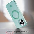 thumbnail image 6 of For Apple iPhone 12 / 12 Pro Hybrid Slim TPU IMD Fashion Premium Recycled Eco-Friendly Magnetic Circle Compatible with MagSafe Cover ,Xpm Phone Case [ Matte Green ], 6 of 9