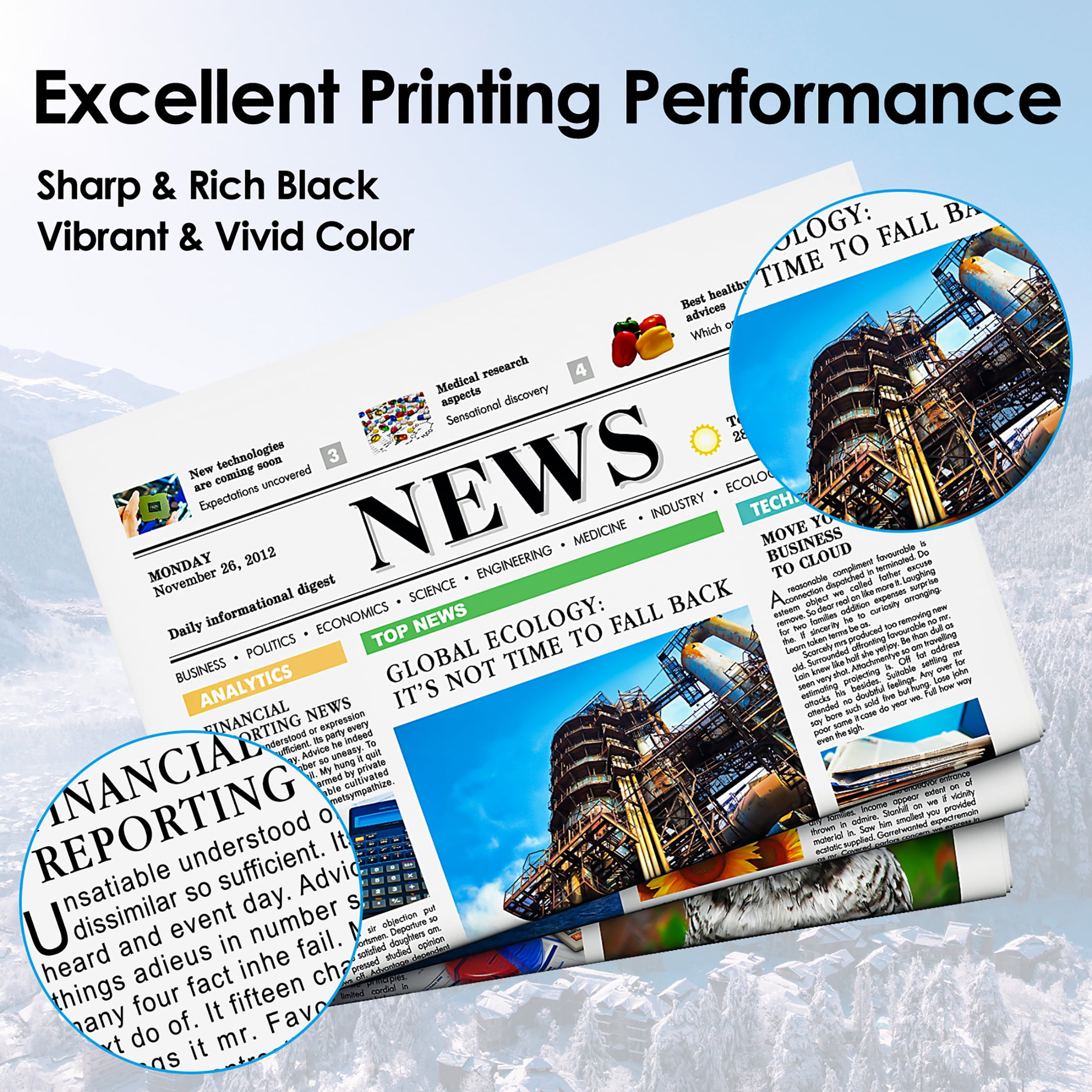 67XL High Yield Black Printer Cartridge compatible with HP Printers