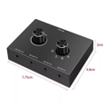 thumbnail image 4 of 2Pcs HIFI 4-Way Bi-Directional 3.5mm Stereo Audio Switcher with Mute Button for PC Headphones Speakers 4 Inputs 1 Output, 4 of 8