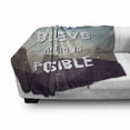 thumbnail image 3 of Saying Soft Flannel Fleece Throw Blanket, When You Believe Anything is Possible Polygonal Pattern Background Modern Print, Cozy Plush for Indoor and Outdoor Use, 60" x 80", Teal Brown, by Ambesonne, 3 of 6