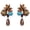 Style-1, variant on PAURO Flower Earrings for Women Drop Boho Beach Elegant Statement Stud Post Colorful Dainty Stainless Steel Vintage Exaggerated Cubic Zirconia Big Floral Jewelry Style-4