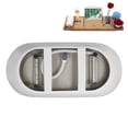 thumbnail image 6 of 62" Streamline N142GLD Soaking Freestanding Tub and Tray With Internal Drain in Polished Gold, 6 of 9