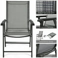 thumbnail image 5 of Topcobe Set of 2 Outdoor Patio Folding Chairs, Outdoor Deck Furniture, Gray, 5 of 7