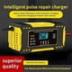 thumbnail image 1 of Cargador de batería para motocicleta y coche, reparación inteligente, 12V6A, voltaje Universal amarillo, cargador de batería eléctrico para electricista,Amarillo, 1 of 12