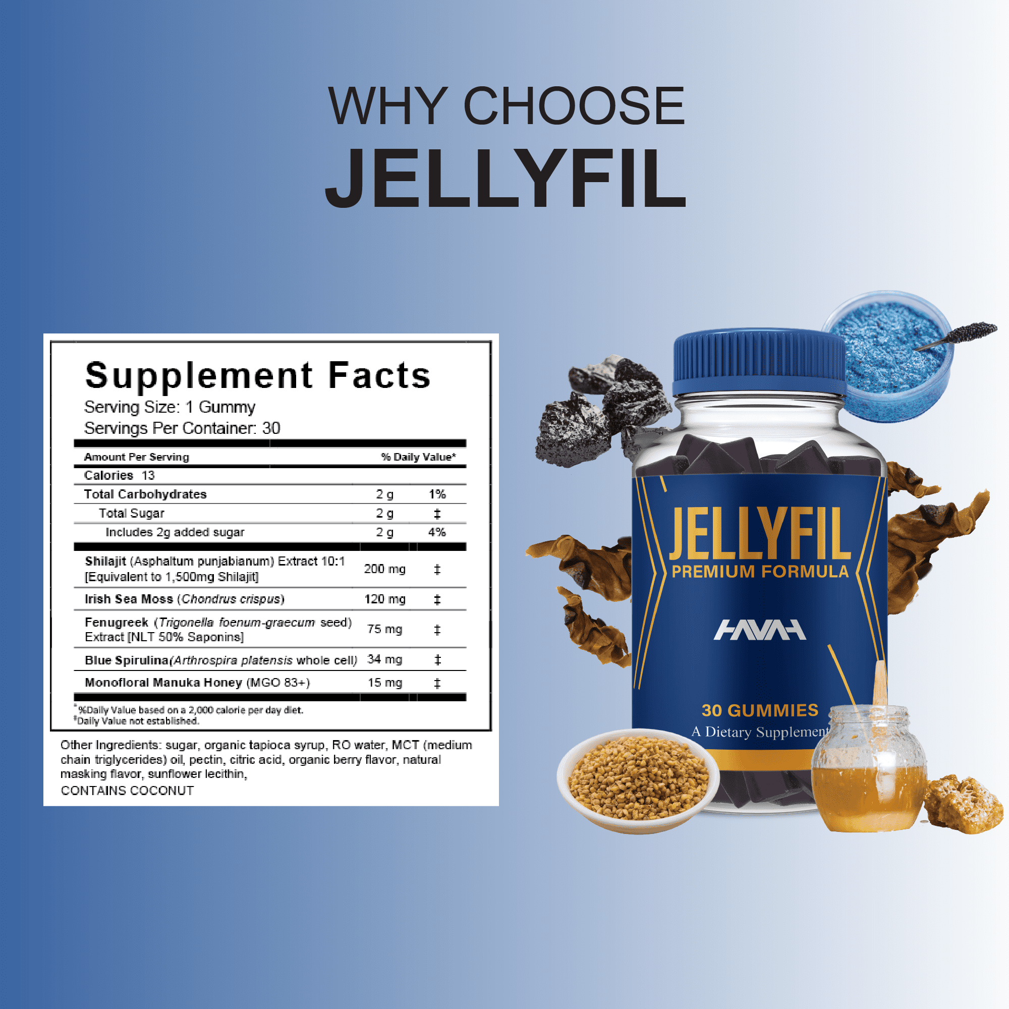 (2 Pack) Jellyfil Male Gummies, Jelly Fill Male Formula (120 Gummies)