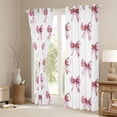 thumbnail image 3 of Homewish Pink Princess Bowknot Black Out Curtains, Kawaii Cartoon Ribbon Curtains Pack of 2 (42x63 Each), Teens Kids Boys Girls Bedroom Curtains, Black Out Curtains Decor, 3 of 6