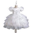 thumbnail image 2 of LYMAYTER Kids Wedding Birthday Party Dress for Flower Girls Bridesmaid Cake Tutu Ball Gown Party Dress, 2 of 8