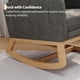 thumbnail image 5 of Yeshouse Mecedora moderna con respaldo alto y patas de madera resistentes, cómoda mecedora decorativa para sala de estar, dormitorio y habitación de bebé. Fácil montaje, 5 of 8