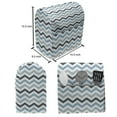 thumbnail image 4 of Blue Stand Mixer Cover, Ocean Inspired Image with Sharp Zig Zag Chevron Image, Kitchen Appliance Organizer Bag Cover with Pockets, 5 Quarts, Pale Blue Dark Blue, by Ambesonne, 4 of 4