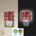 thumbnail image 2 of Yayeee LED Plug in Night Light for The Home with Auto Dusk to Dawn Light Sensors, 2 Pack, Purple Jar, 2 of 6