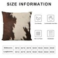 thumbnail image 5 of COMIO  Cowhide Throw Pillow Covers,Cow Hair Cow Skin Brown and White Cushion Cases Decorative Pillow Cases for Couch Sofa Bedroom, 5 of 5