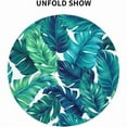 thumbnail image 4 of Tropical Tablecloth Round 60 Inches for Summer Green Hawaiian Palm Leaf Round Tablecloth Polyester Washable Circle Table Cover Table Cloth for Kitchen Dining Room Picnic Patio Wedding Party, 4 of 6