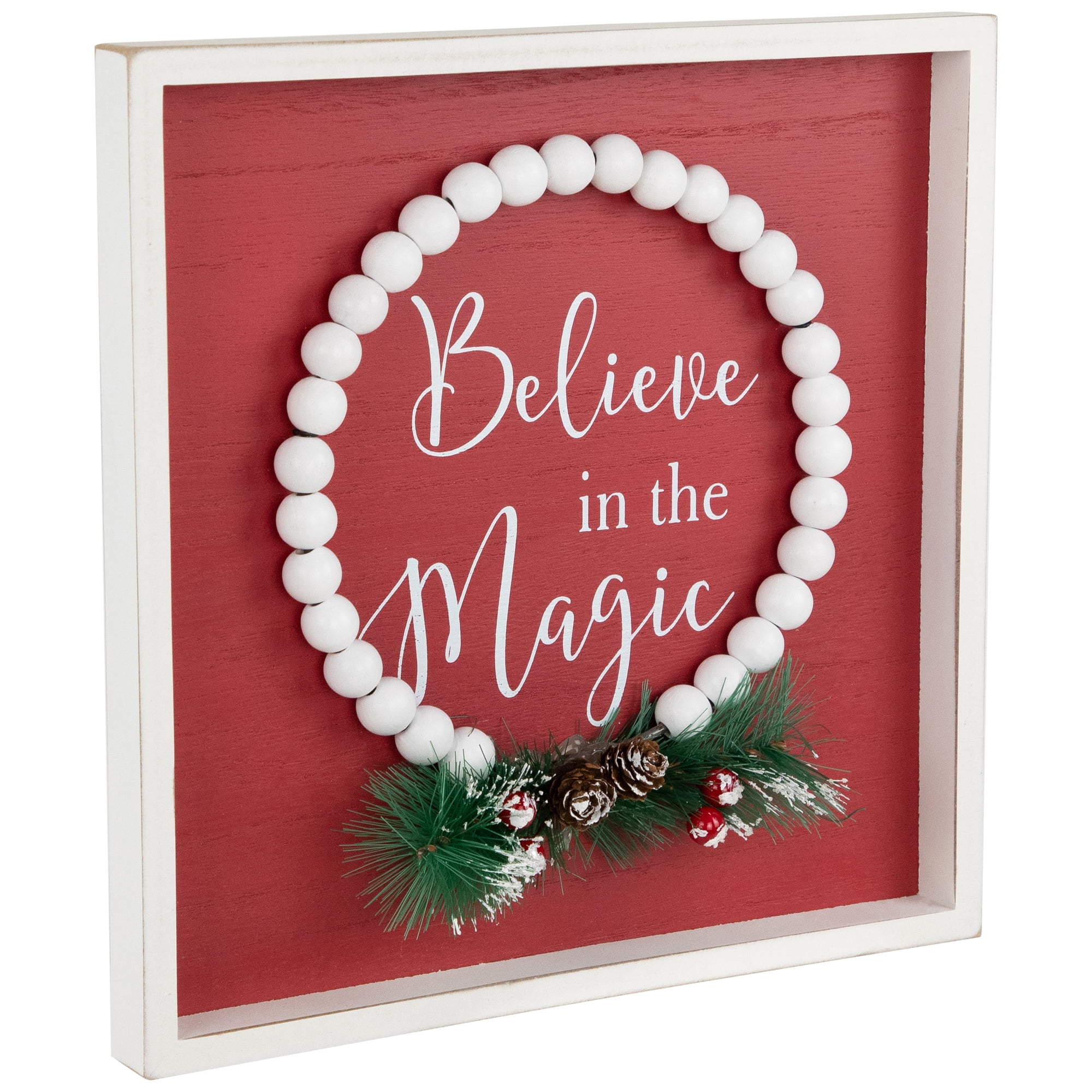 9" Framed "Believe In The Magic" Christmas Wall Sign