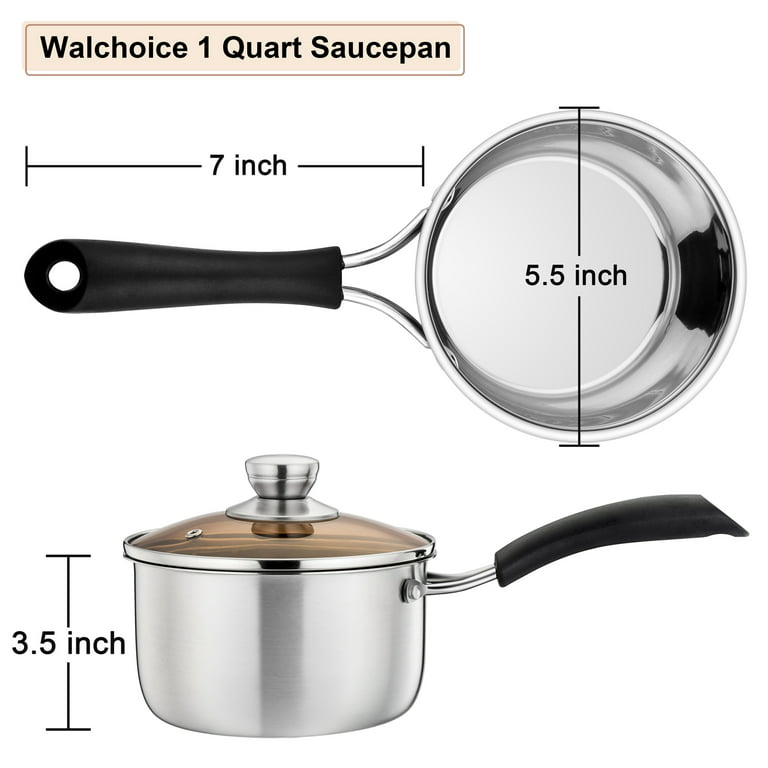 FARBERWARE One qt saucepan metal handle Q19T with lid 1 quart Nonstick  Bonded