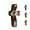 4 Small, variant on Black Walnut Cross Keychains, Handheld Wooden Cross with Heart Cutout, Spiritual Faith Gift (2-Pack)