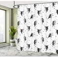 thumbnail image 5 of Ambesonne Cartoon Shower Curtain, Winged Fairies and Stars, 69"Wx75"L, White and Charcoal Grey, 5 of 5