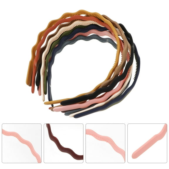 ibasenice 12Pcs Wavy Hairbands for Little Girls with Candy Colors Yoga