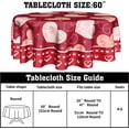 thumbnail image 3 of Nappe Ronde Cœur d'Amour pour la Saint-Valentin, Anniversaire de Mariage, Fiançailles de Mariage, Nappes Rouges 60 Pouces Polyester Lavable Couverture de Table pour Fête de Dîner Décoration de la Saint-Valentin, 3 of 5