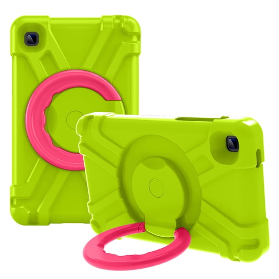 Allytech for Galaxy Tab A7 Lite 8.7" Case 2021(Model SM-T220/SM-T225), Shockproof Protective Kids Friendly Heavy Duty Handle Rotatable Kickstand Case for Samsung Galaxy Tab A7 Lite 2021, Green Rose
