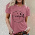 thumbnail image 2 of Trendfront Womens Letter Graphic Tops Crewneck Casual Short Sleeve Loose Fit Tee Trendy Fashion T Shirts Relaxed Pullover Daily Clothing, 2 of 5