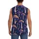 thumbnail image 4 of Balery Floral Hippie Mushrooms Camisetas sin mangas para hombre, absorbe la humedad y protege contra el mal olor.-Medium, 4 of 7