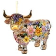 thumbnail image 2 of 2D Acrylic Colorful Cow Pendant Colorful Calf Window Decoration Pendant Suitable for Garden Window Tree Car Pendant A 4, 2 of 4