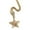Gold 24inch*3mm twist chain, variant on Leander Hip-Hop Inspired Twisted Zircon Pentagram Pendant Necklace: A Stylish Street Accessory