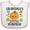 White and Pink, variant on Inktastic Grandmas Little Pumpkin with Leaves and Stars Boys or Girls Baby Bib