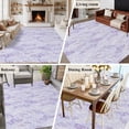 thumbnail image 5 of Light Purple Flowers Area Rugs 6'x9', Washable Small Throw Rugs for Kitchen Dining room, Spring Vintage Flowers Rustic Plants Indoor Outdoor Rug Non-Slip Low Pile Carpet Runner Reversible Floor Mats, 5 of 8