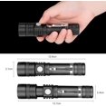 thumbnail image 1 of Linterna LED recargable por USB, linterna de 600 lúmenes, resistente al agua IP65, 4 modos de iluminación, linterna con zoom (batería incluida) XianweiShao 8390612806858, 1 of 1